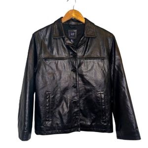 GAP Women’s Genuine Black Leather Jacket Size XL